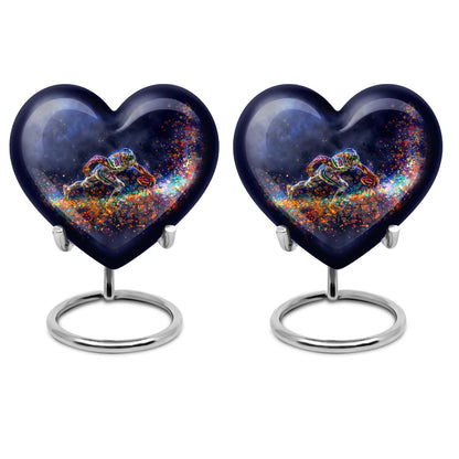 heart-shaped football urn for ashes