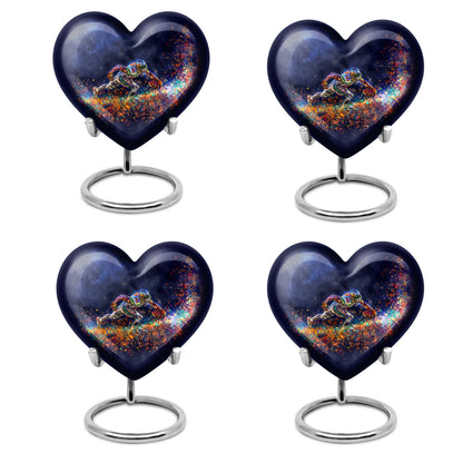 heart-shaped football urn for ashes