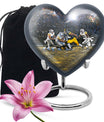 heart-shaped football urn