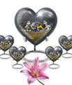 heart-shaped football urn