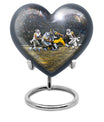 heart-shaped football urn