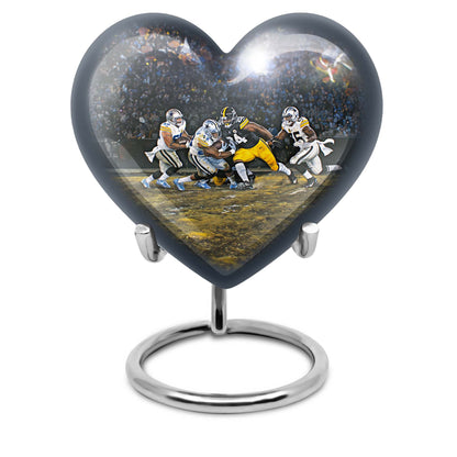 heart-shaped football urn