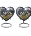 heart-shaped football urn