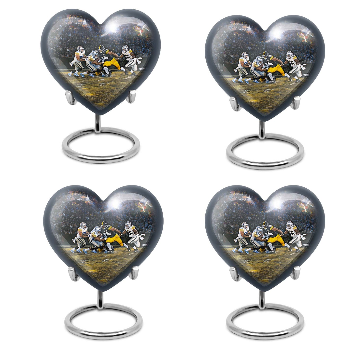 heart-shaped football urn