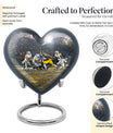 heart-shaped football urn