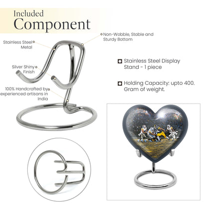 heart-shaped football urn