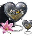 heart-shaped football urn