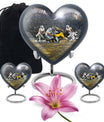 heart-shaped football urn