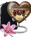 10-inch heart-shaped memorial football urn 