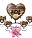 10-inch heart-shaped memorial football urn 