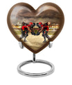 10-inch heart-shaped memorial football urn 