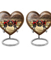 10-inch heart-shaped memorial football urn 