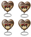 10-inch heart-shaped memorial football urn 