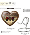 10-inch heart-shaped memorial football urn 