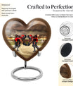 10-inch heart-shaped memorial football urn 