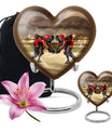 10-inch heart-shaped memorial football urn 