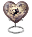 Abstract themed 10-inch heart-shaped football urn 