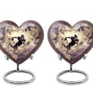 Abstract themed 10-inch heart-shaped football urn 