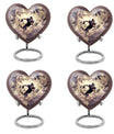 Abstract themed 10-inch heart-shaped football urn 