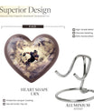 Abstract themed 10-inch heart-shaped football urn 