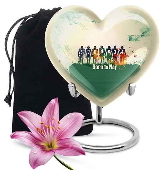 Football Urn heart design