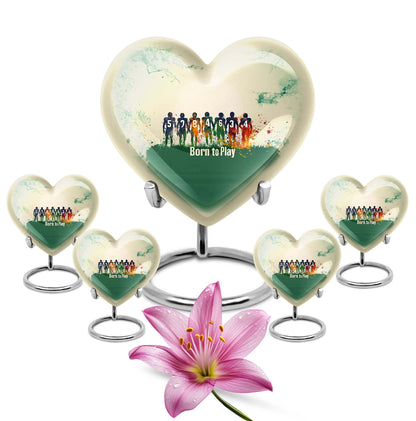 Football Urn heart design
