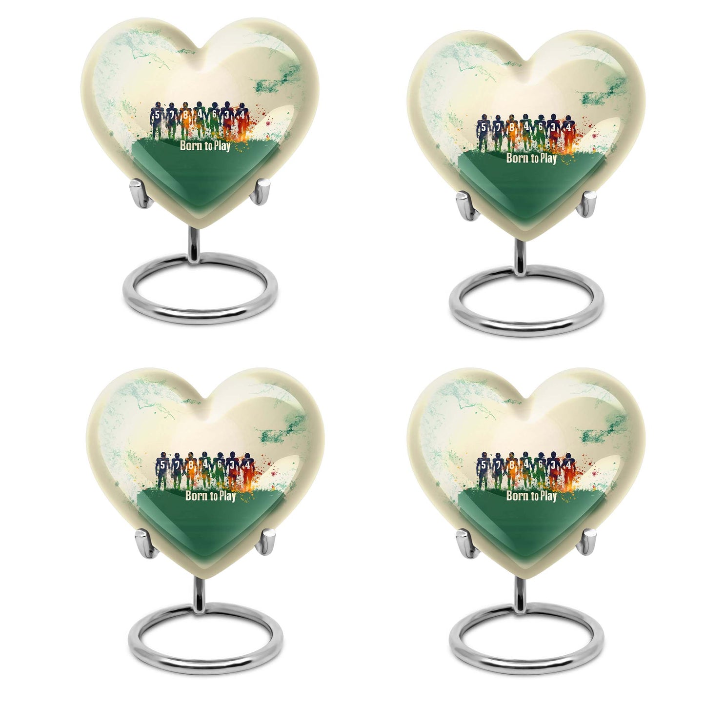 Football Urn heart design
