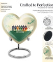 Football Urn heart design