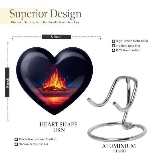 bornfire large heart urn