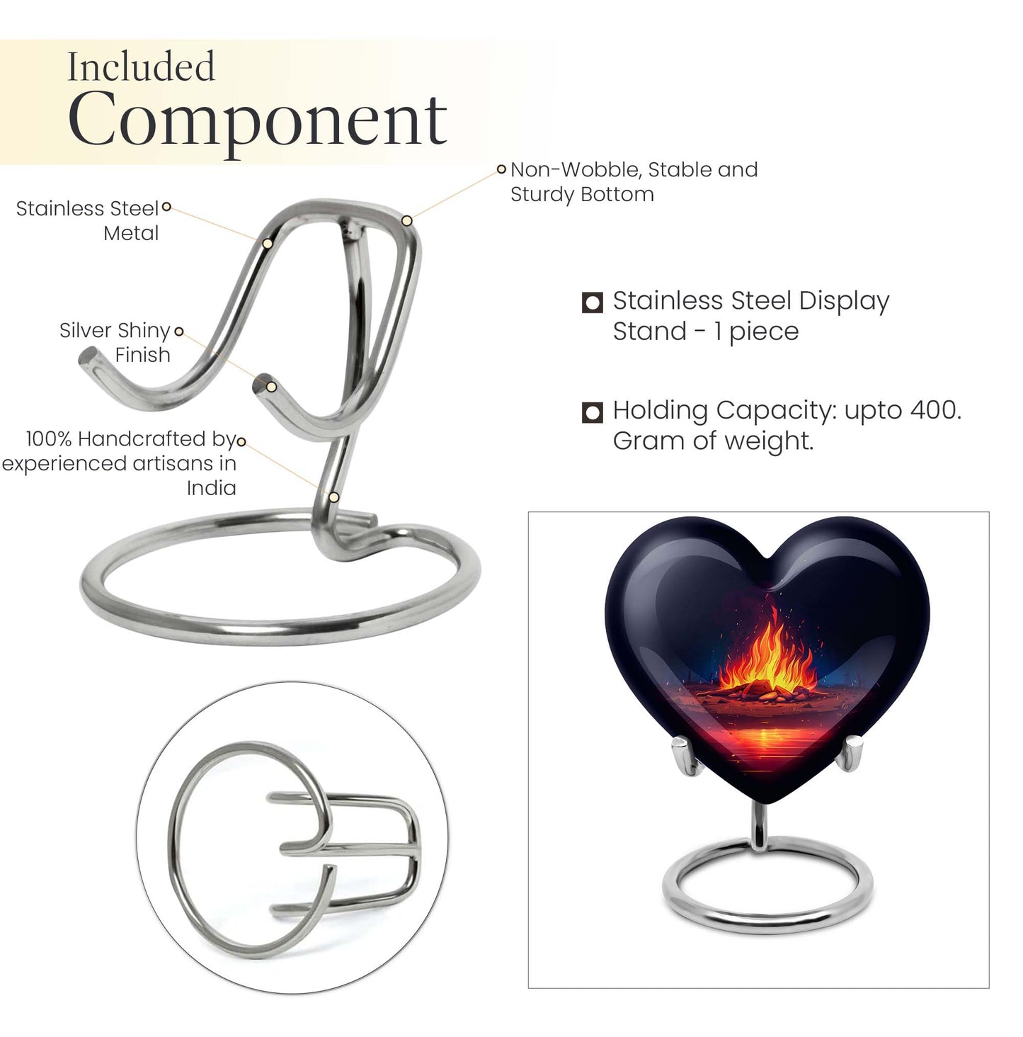 bornfire large heart urn