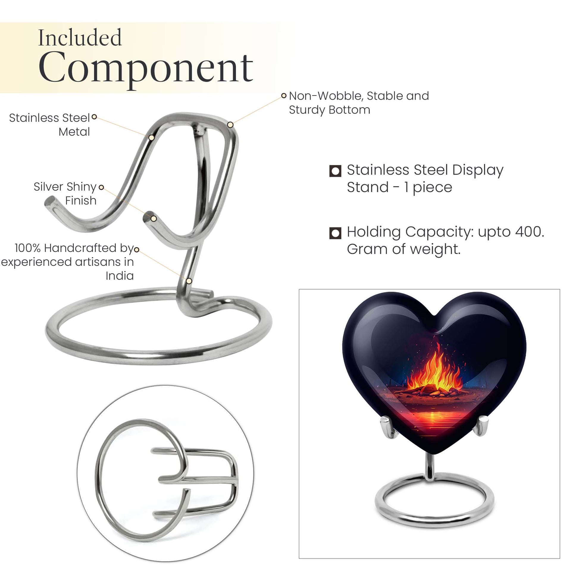 bornfire large heart urn