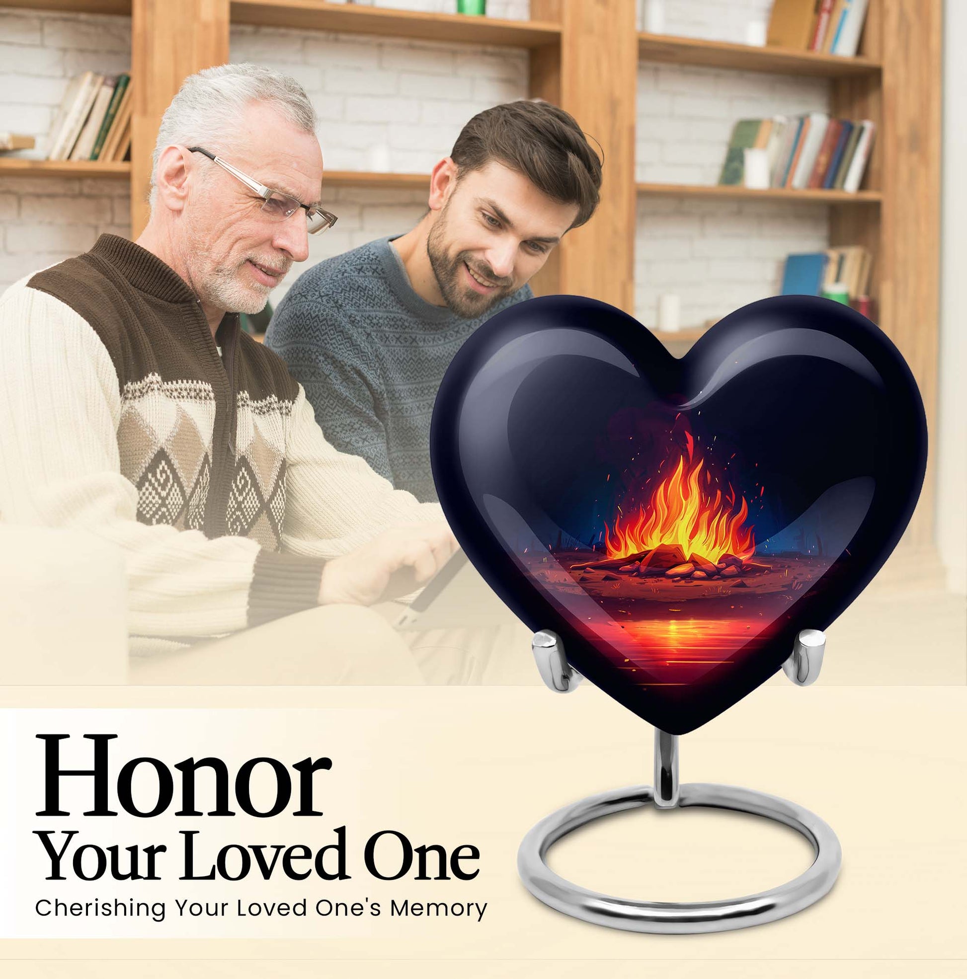 bornfire large heart urn