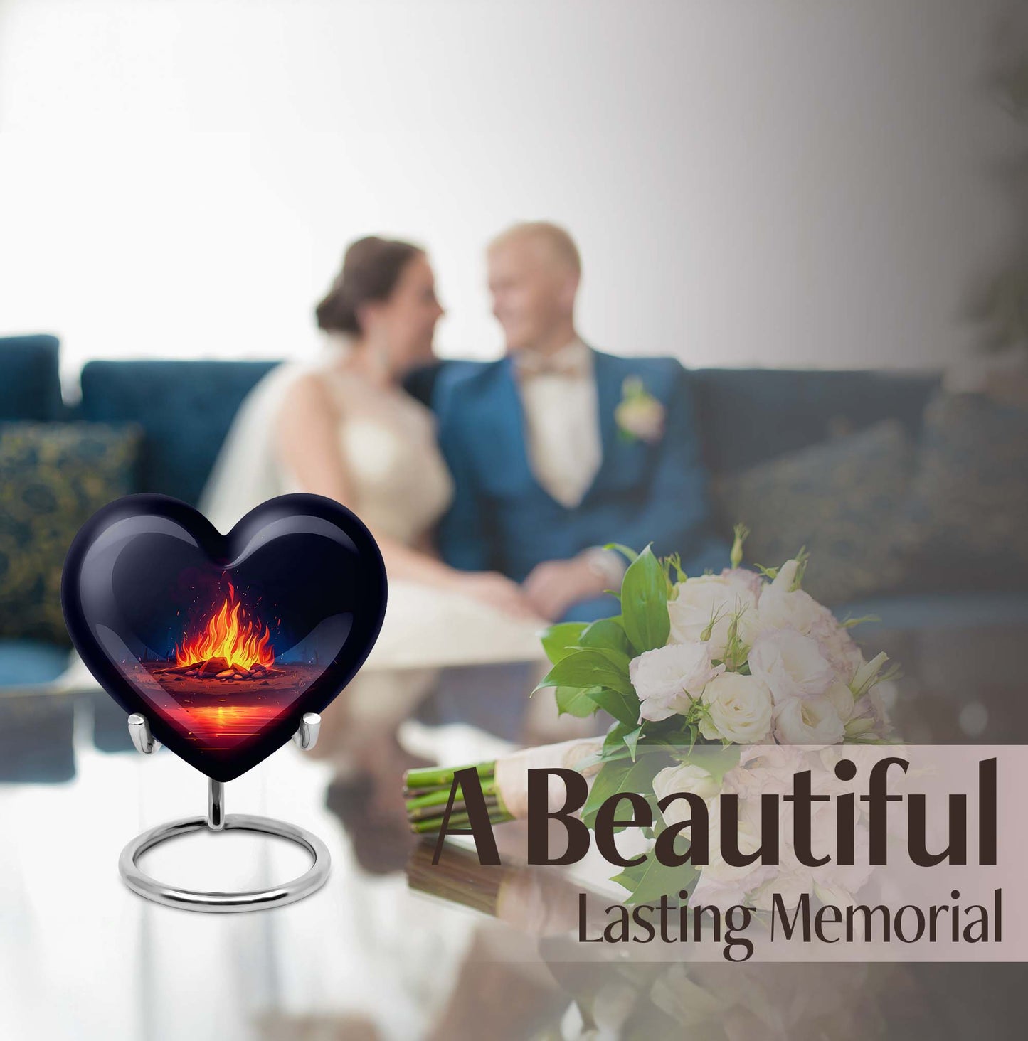 bornfire large heart urn