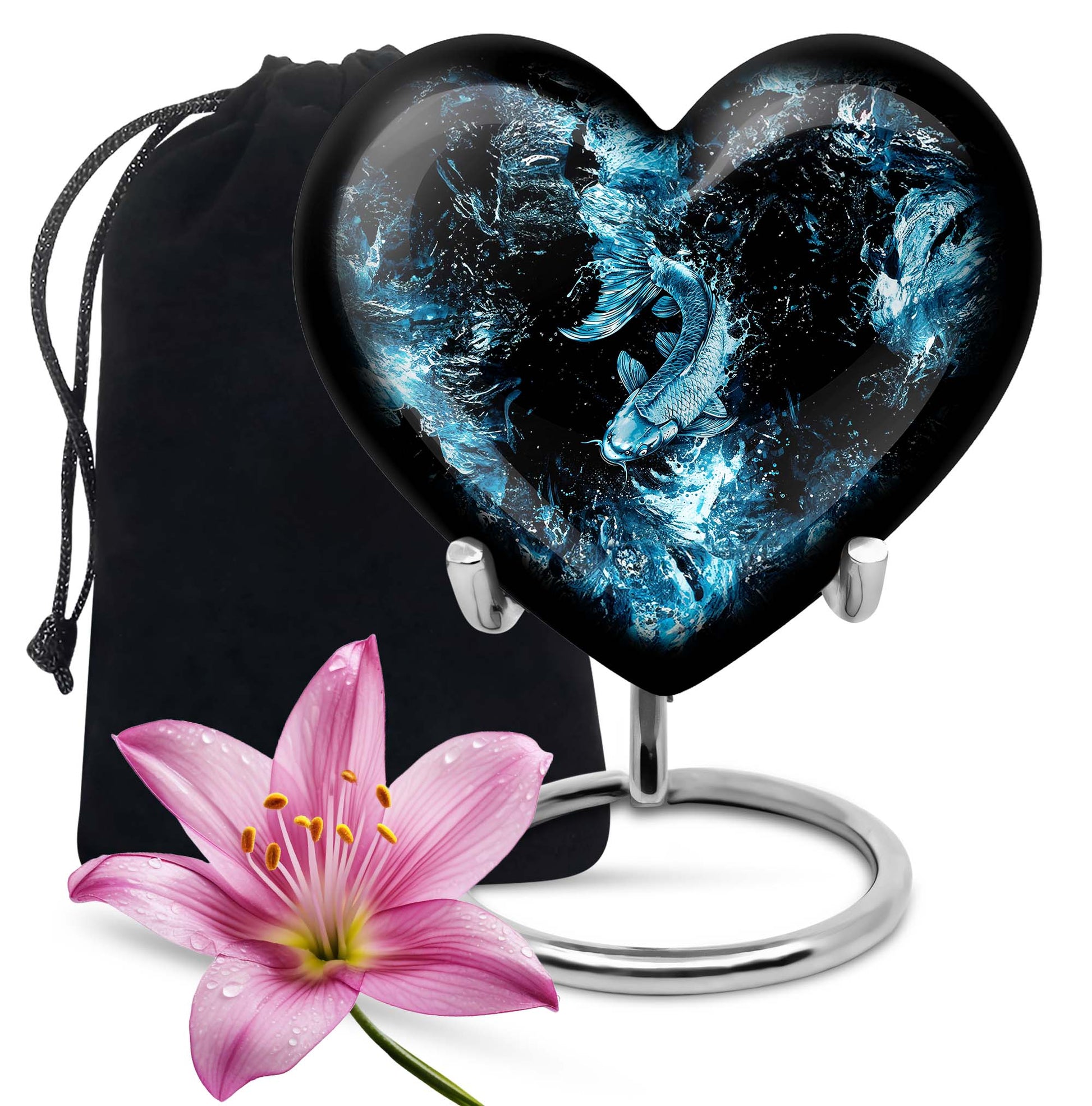 heart-shaped funeral urn for mom