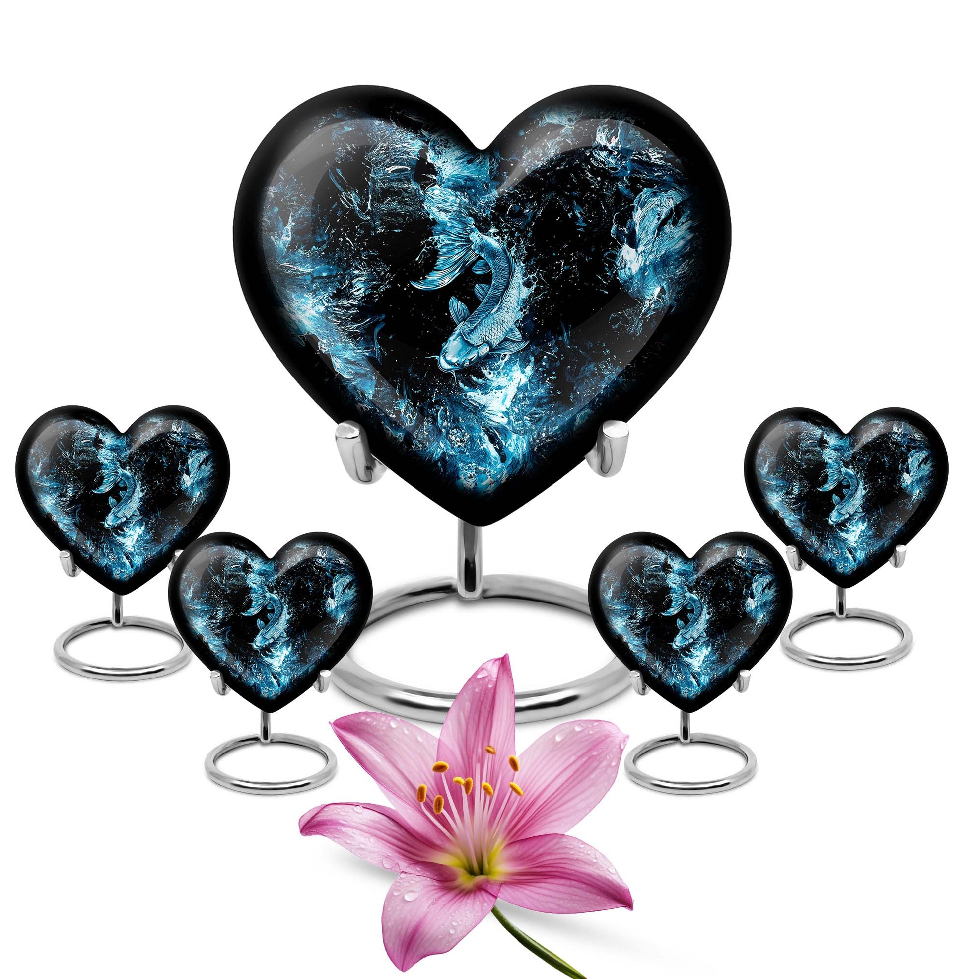 heart-shaped funeral urn for mom