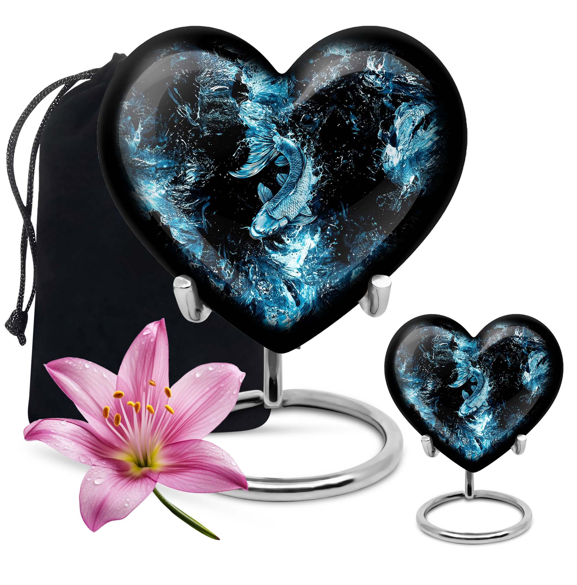 heart-shaped funeral urn for mom