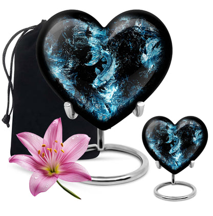 heart-shaped funeral urn for mom