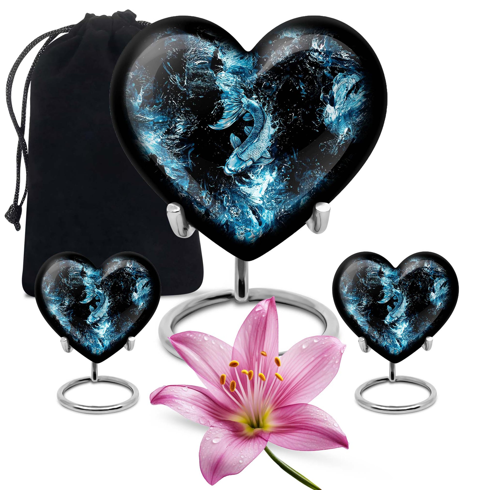 heart-shaped funeral urn for mom