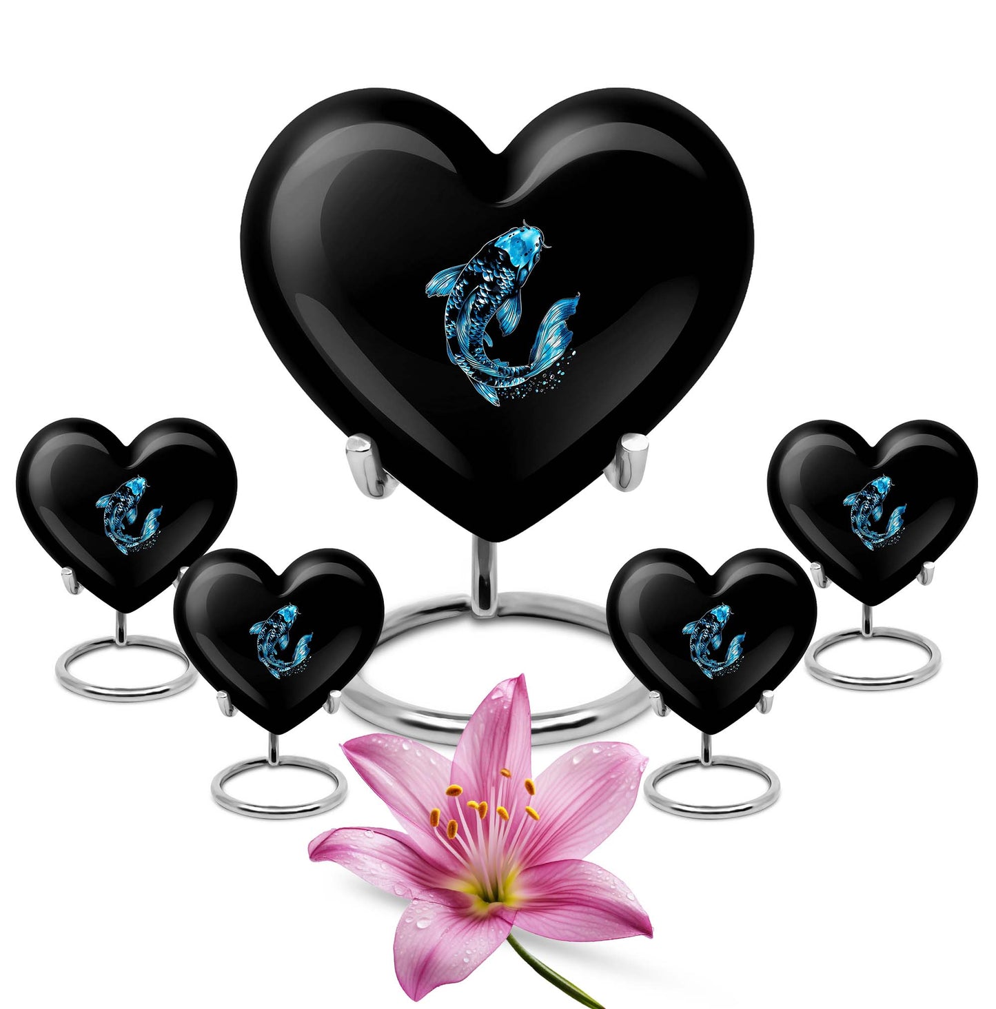 Heart shaped 10-inch burial urn crafted 