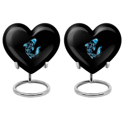 Heart shaped 10-inch burial urn crafted 
