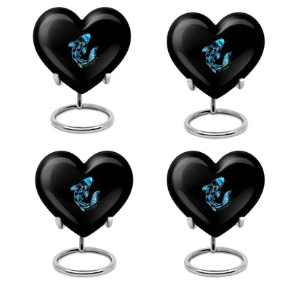 Heart shaped 10-inch burial urn crafted 