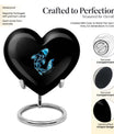 Heart shaped 10-inch burial urn crafted 