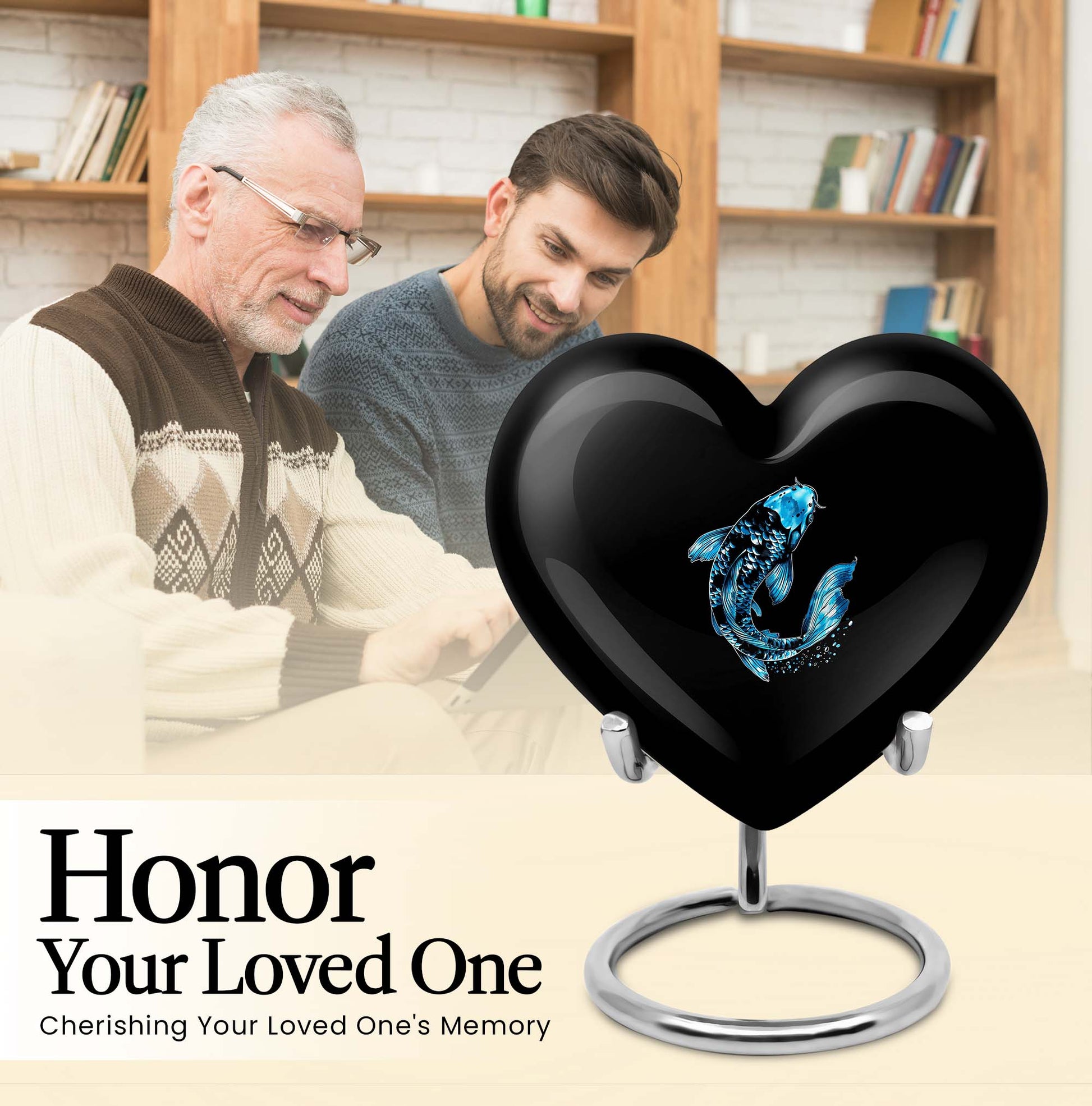 Heart shaped 10-inch burial urn crafted 