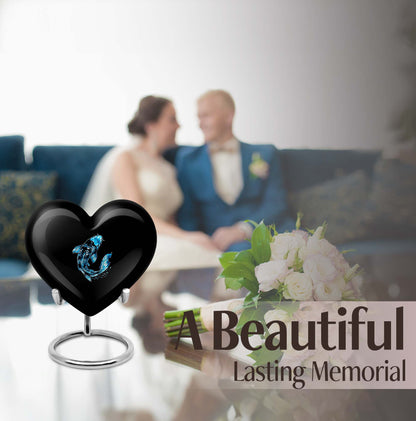 Heart shaped 10-inch burial urn crafted 