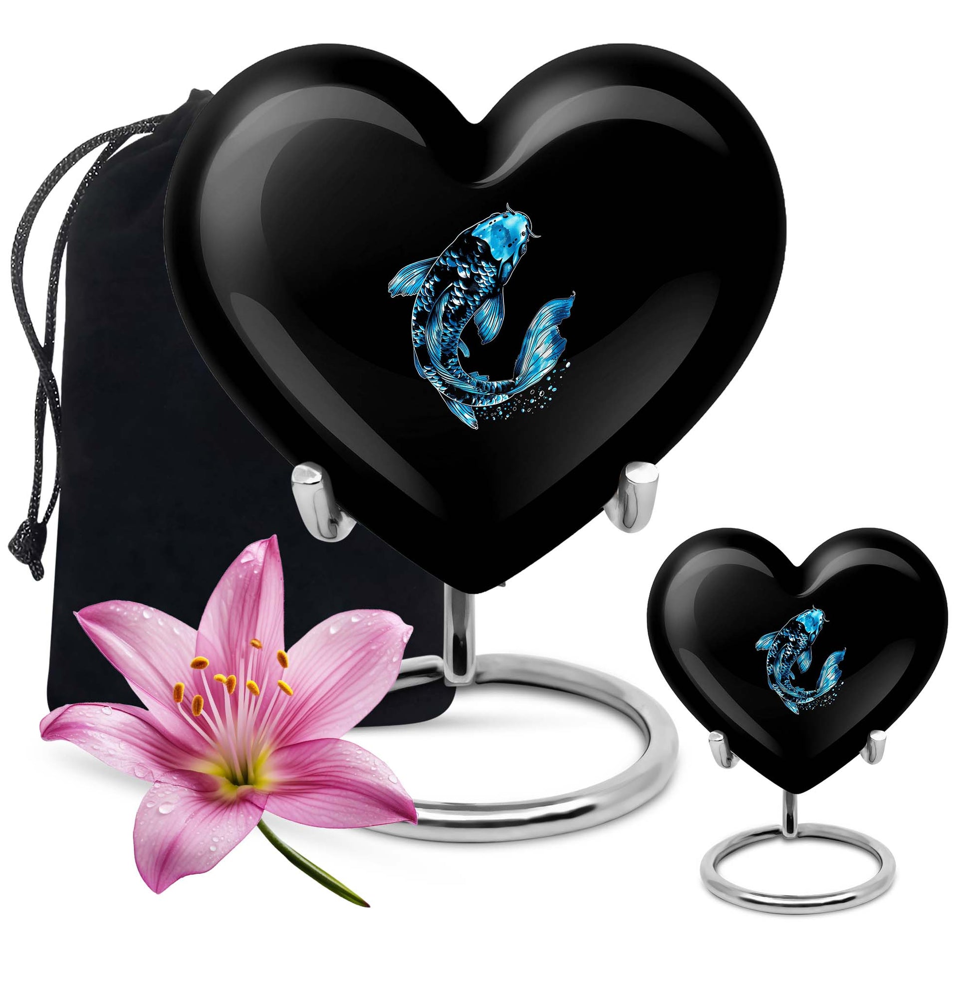 Heart shaped 10-inch burial urn crafted 