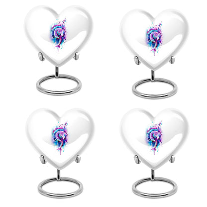 heart-shaped fish memorial urn
