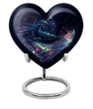 10-inch abstract heart design fish urn