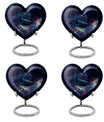 10-inch abstract heart design fish urn