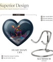  heart urn for ashes, moose walking themed memorial 