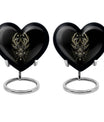 10 inch heart-shaped moose walking urn, 
